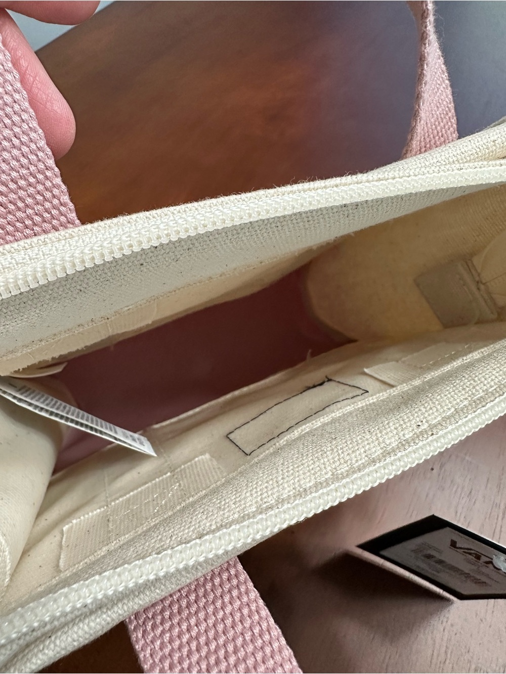 Vans Cream & Pink Mini Tote Bag - Picture 5 of 5